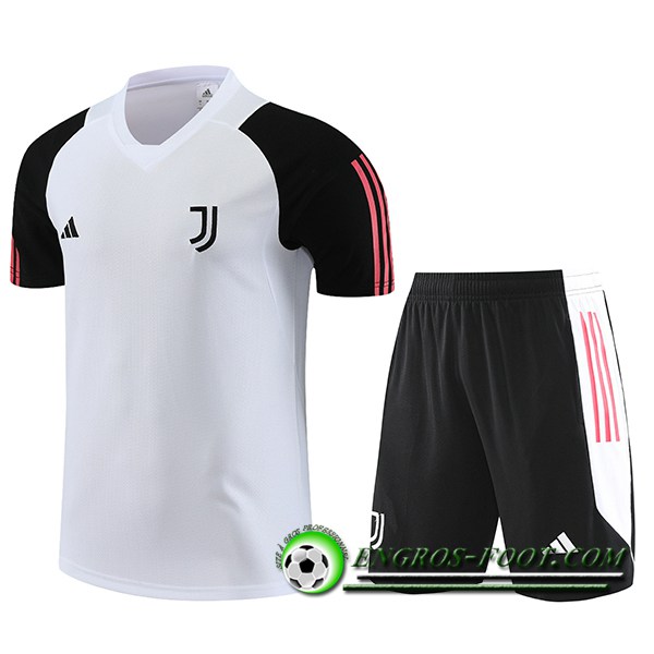 Ensemble Training T-Shirts + Shorts Juventus Blanc 2023/2024 -02