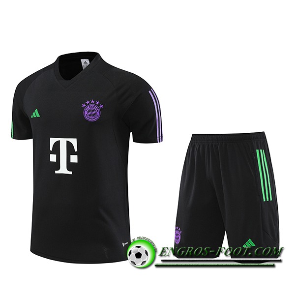 Ensemble Training T-Shirts + Shorts Bayern Munich Noir 2023/2024 -02