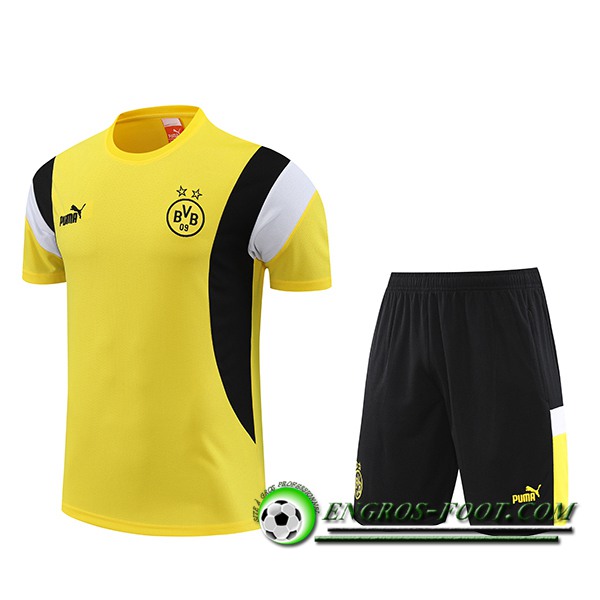 Ensemble Training T-Shirts + Shorts Dortmund Jaune 2023/2024