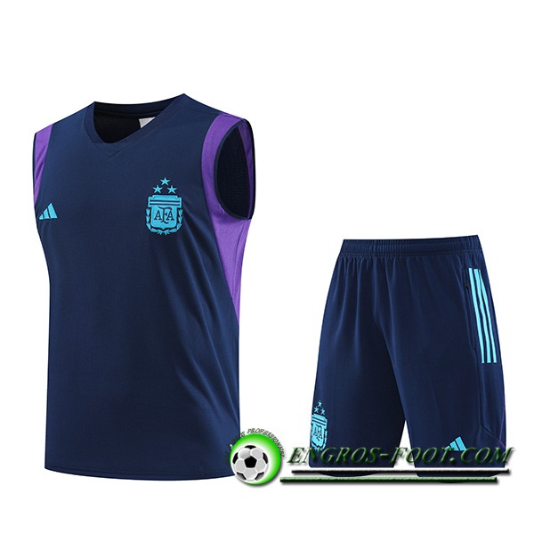 Ensemble Training Debardeur + Shorts Argentin Bleu Marine 2023/2024 -02