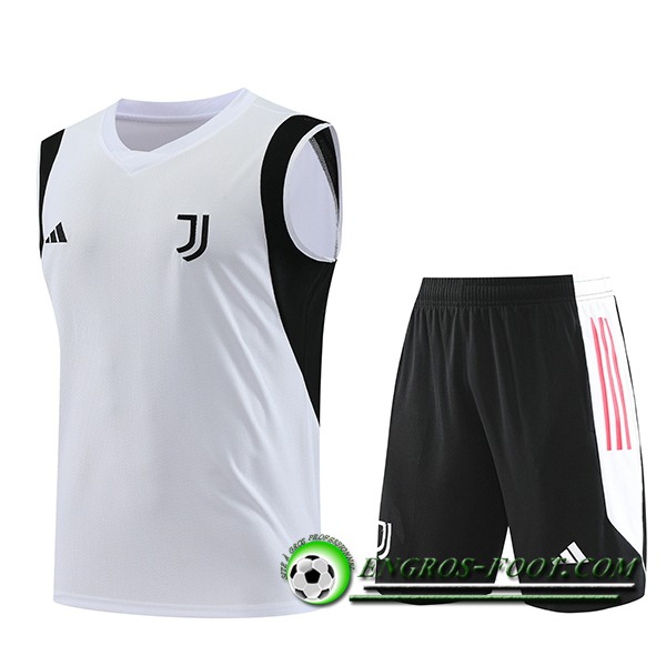 Ensemble Training Debardeur + Shorts Juventus Blanc 2023/2024 -03