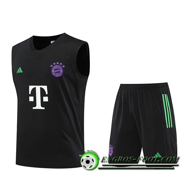 Ensemble Training Debardeur + Shorts Bayern Munich Noir 2023/2024 -02