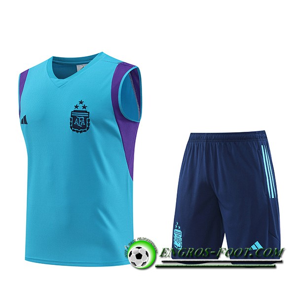 Ensemble Training Debardeur + Shorts Argentin Bleu Clair 2023/2024 -02