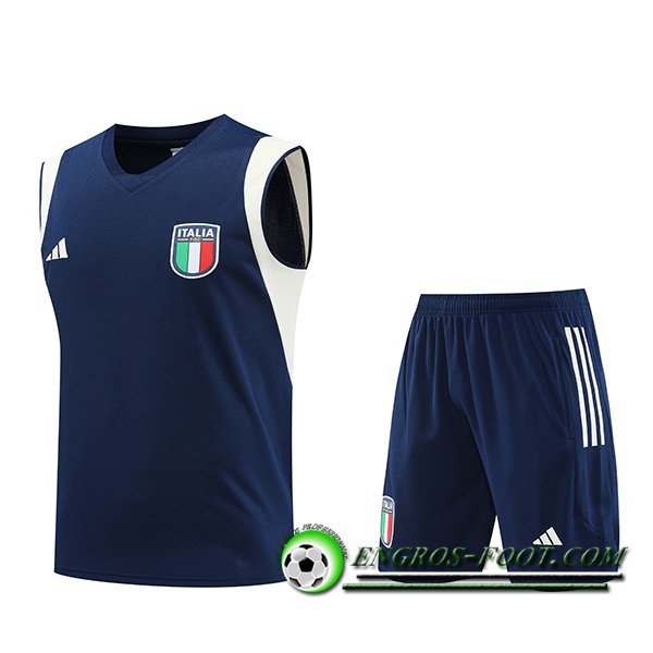 Ensemble Training Debardeur + Shorts Italie Bleu Marine 2023/2024