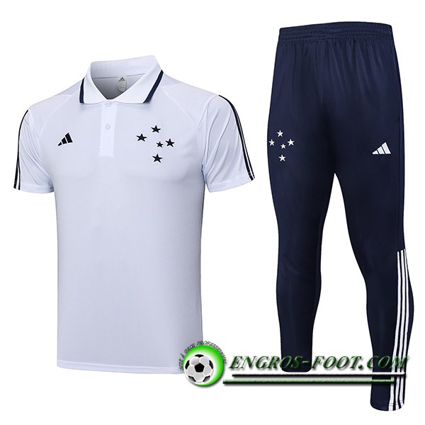 Ensemble Polo Foot Cruzeiro Blanc 2023/2024