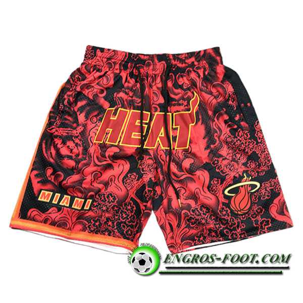 Shorts NBA Miami Heat Noir/Rouge