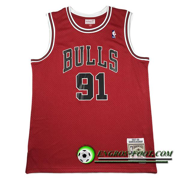 Maillot Chicago Bulls (RODMAN #91) 2023/24 Rouge