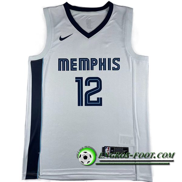 Maillot Memphis Grizzlies (MORANT #12) 2023/24 Blanc