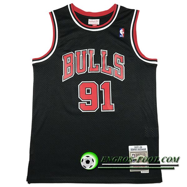 Maillot Chicago Bulls (RODMAN #91) 2023/24 Noir