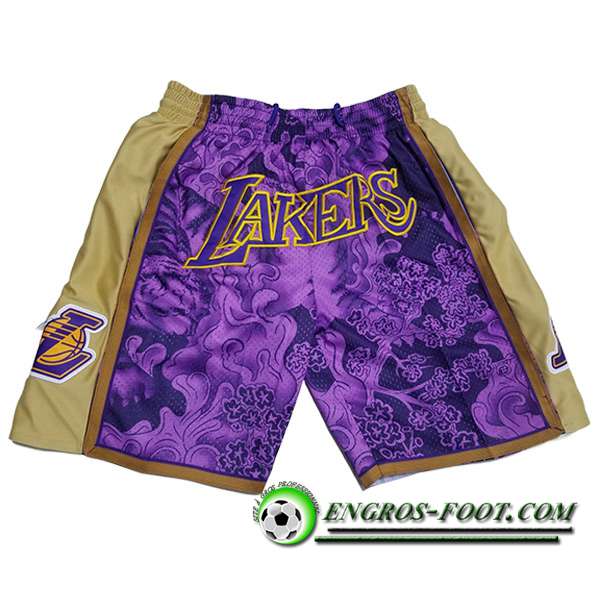 Shorts NBA Los Angeles Lakers Pourpre