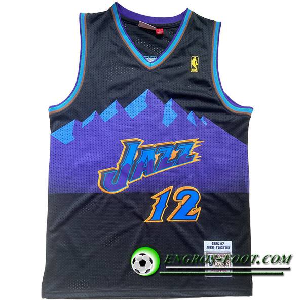 Maillot Utah Jazz (STOCKTON #12) 2023/24 Noir