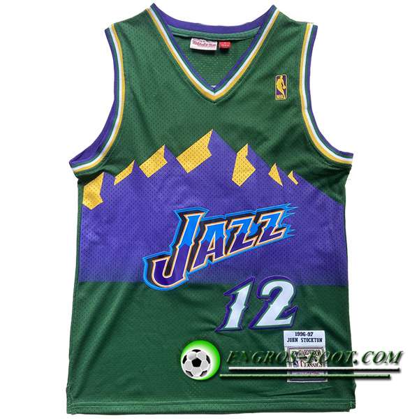 Maillot Utah Jazz (STOCKTON #12) 2023/24 Vert