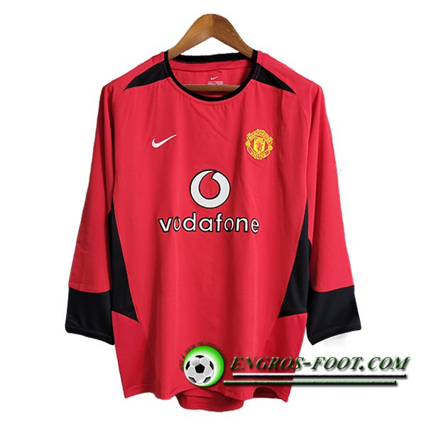 Maillot de Foot Manchester United Domicile Manches Longues 2002/2004