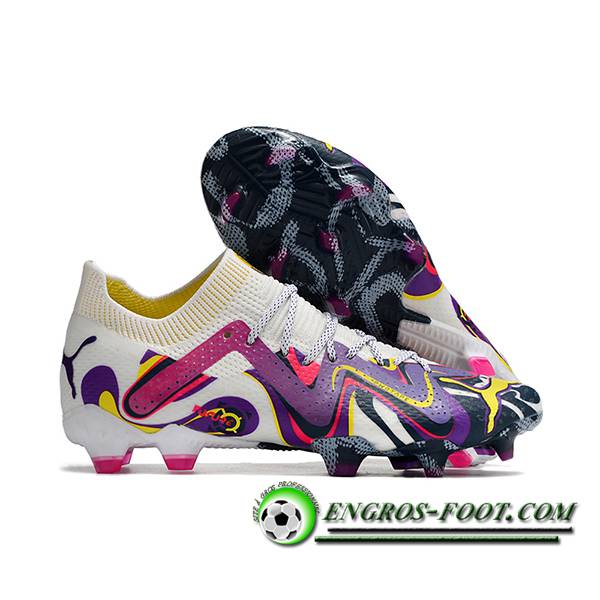 PUMA Botas De Fútbol Future Ultimate FG Blanco/Violeta