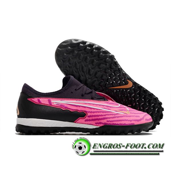 Nike Botas De Fútbol React Phantom GX Pro TF Negro/Rosa