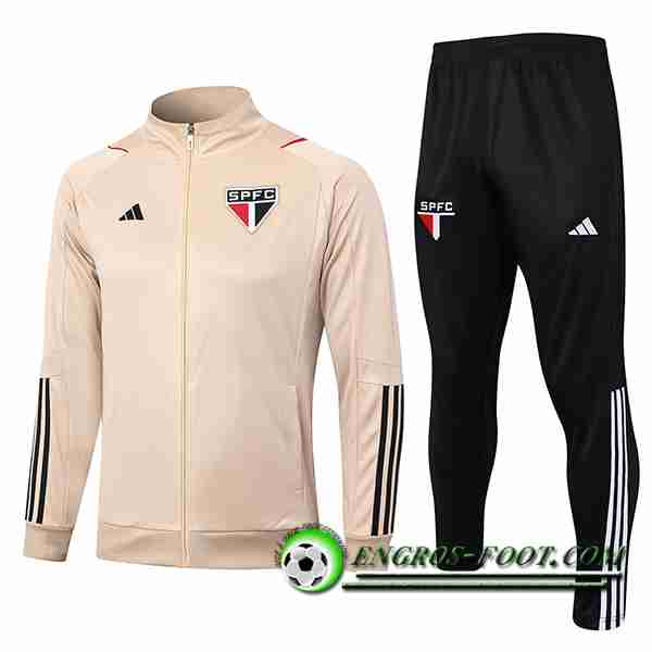Ensemble Survetement de Foot - Veste Sao Paulo FC Jaune 2023/2024