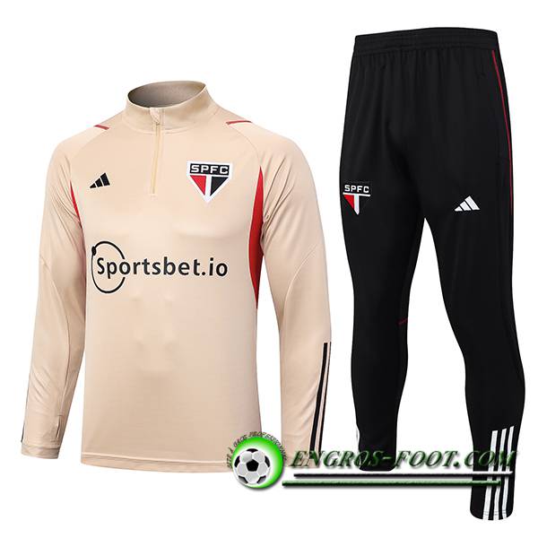 Ensemble Survetement de Foot Sao Paulo FC Jaune 2023/2024