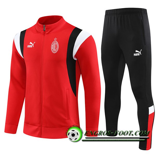 Ensemble Survetement de Foot - Veste Milan AC Rouge 2023/2024