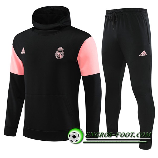 Ensemble Survetement Veste A Capuche Real Madrid Noir 2023/2024