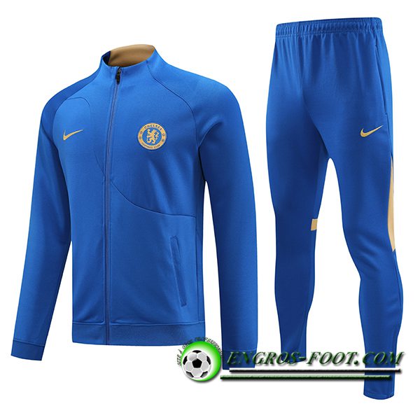 Ensemble Survetement de Foot - Veste FC Chelsea Bleu 2023/2024