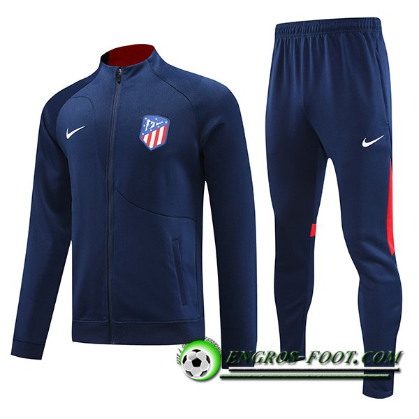 Ensemble Survetement de Foot - Veste Atletico Madrid Bleu Marine 2023/2024