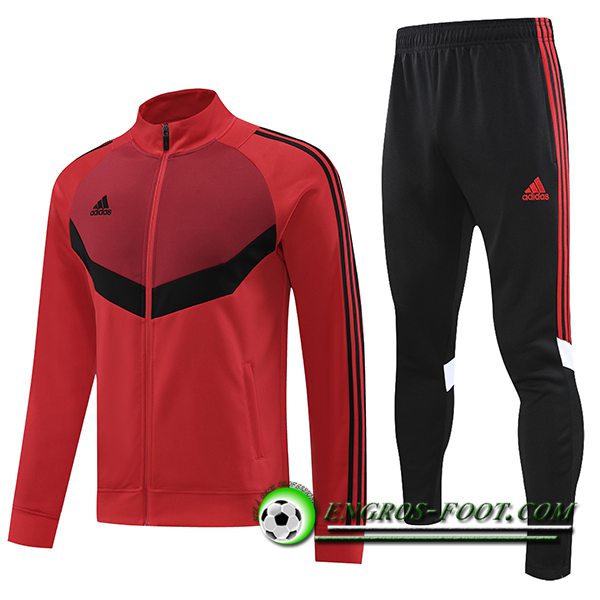 Ensemble Survetement de Foot - Veste Adidas Rouge 2023/2024