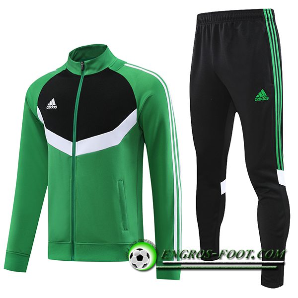 Ensemble Survetement de Foot - Veste Adidas Vert/Noir 2023/2024