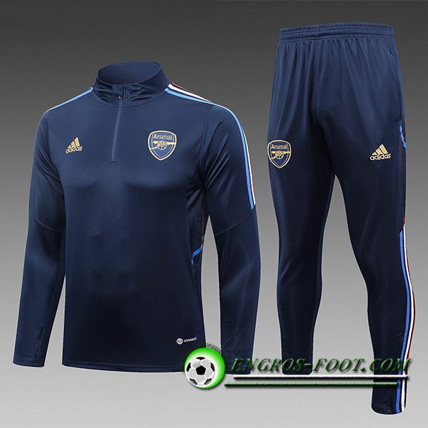 Ensemble Survetement de Foot Arsenal Enfant Bleu Marine 2023/2024