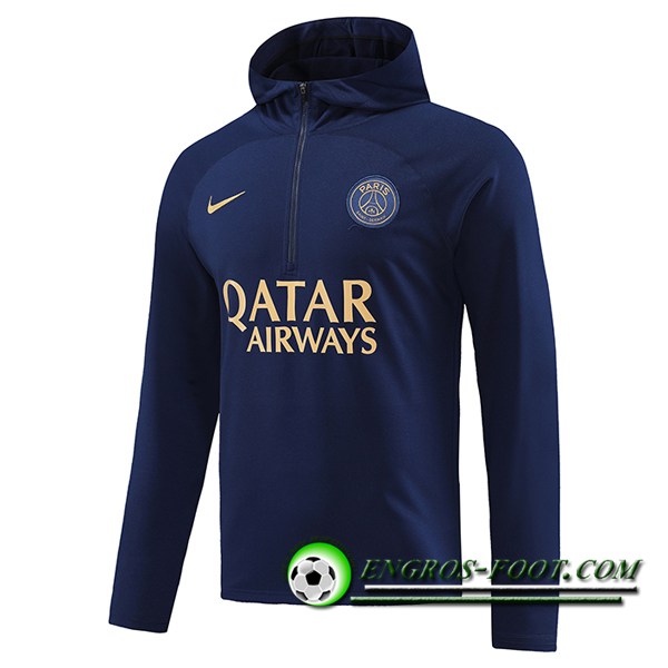 Sweatshirt Training Capuche PSG Bleu Marine 2023/2024