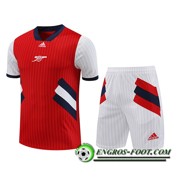 Ensemble Training T-Shirts + Shorts Arsenal Rouge 2023/2024 -02