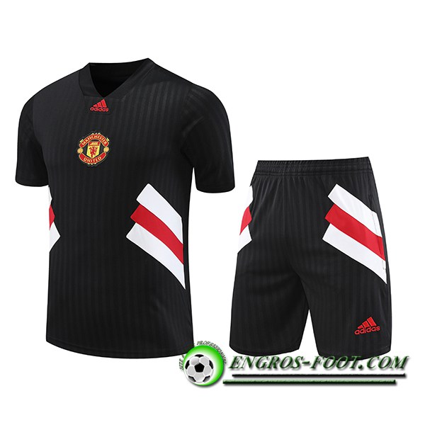 Ensemble Training T-Shirts + Shorts Manchester United Noir 2023/2024 -02