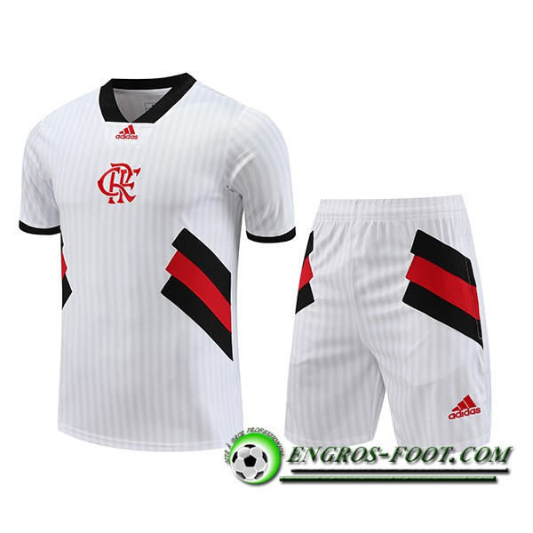 Ensemble Training T-Shirts + Shorts Flamengo Blanc 2023/2024 -02