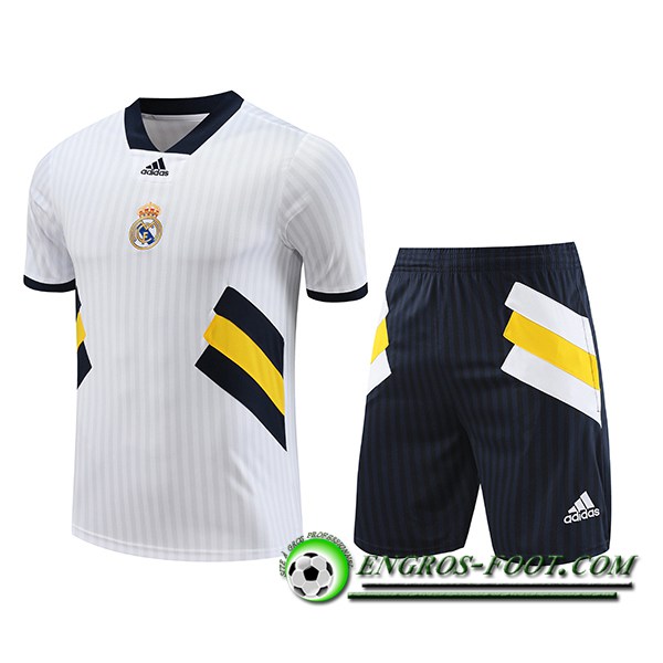 Ensemble Training T-Shirts + Shorts Real Madrid Blanc 2023/2024 -04