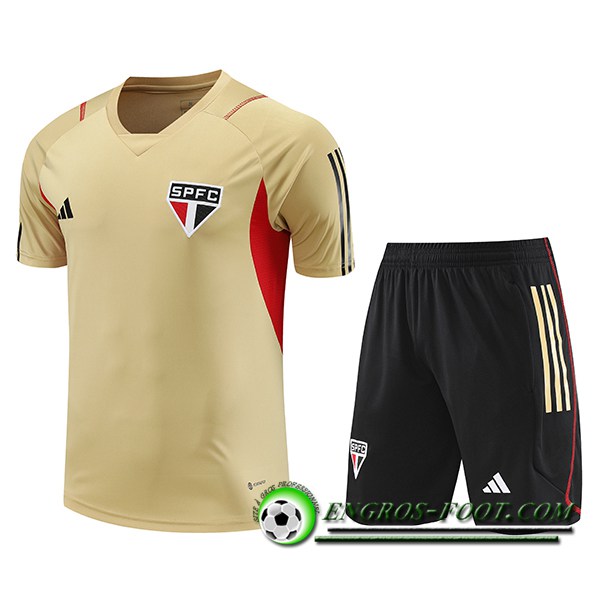 Ensemble Training T-Shirts + Shorts Sao Paulo FC Brune 2023/2024