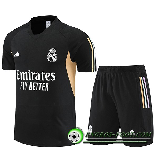 Ensemble Training T-Shirts + Shorts Real Madrid Noir 2023/2024 -02