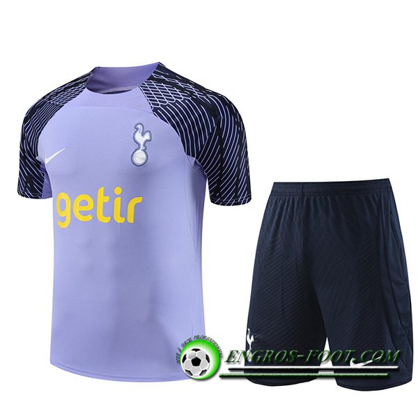 Ensemble Training T-Shirts + Shorts Tottenham Hotspurs Pourpre 2023/2024