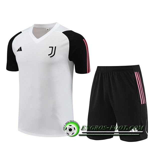 Ensemble Training T-Shirts + Shorts Juventus Blanc 2023/2024 -05