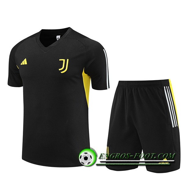 Ensemble Training T-Shirts + Shorts Juventus Noir 2023/2024