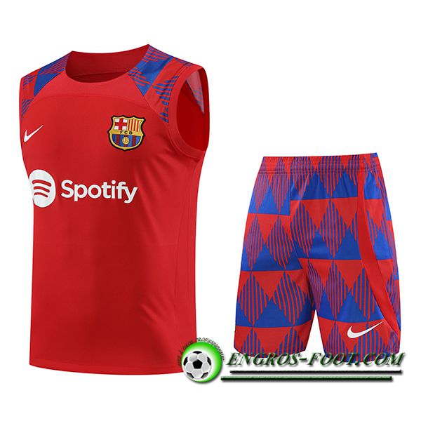 Ensemble Training Debardeur + Shorts FC Barcelone Rouge 2023/2024