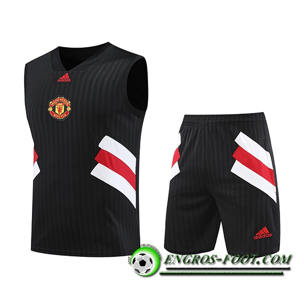 Ensemble Training Debardeur + Shorts Manchester United Noir 2023/2024 -02