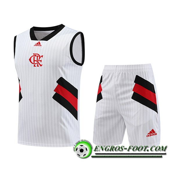 Ensemble Training Debardeur + Shorts Flamengo Blanc 2023/2024 -02