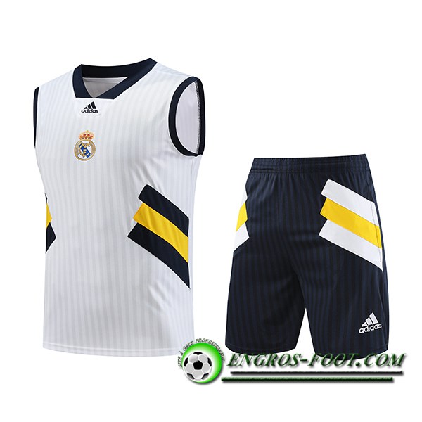 Ensemble Training Debardeur + Shorts Real Madrid Blanc 2023/2024 -02