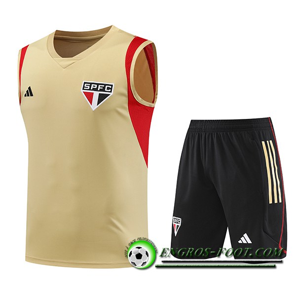 Ensemble Training Debardeur + Shorts Sao Paulo FC Brune 2023/2024