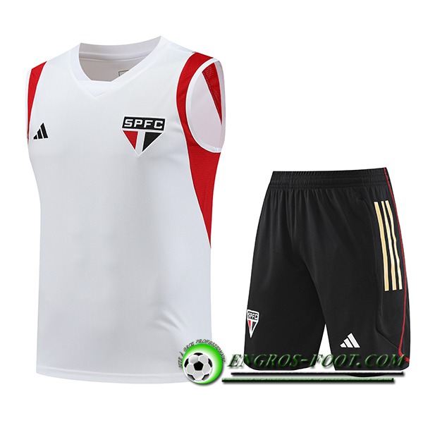 Ensemble Training Debardeur + Shorts Sao Paulo FC Blanc 2023/2024