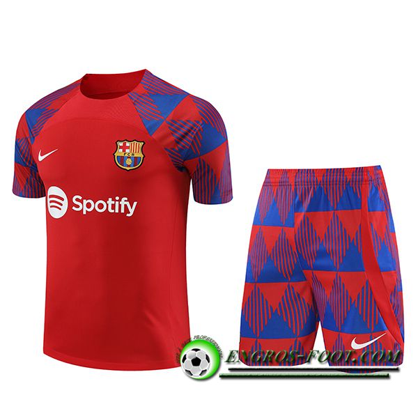 Ensemble Training T-Shirts + Shorts FC Barcelone Rouge 2023/2024 -02