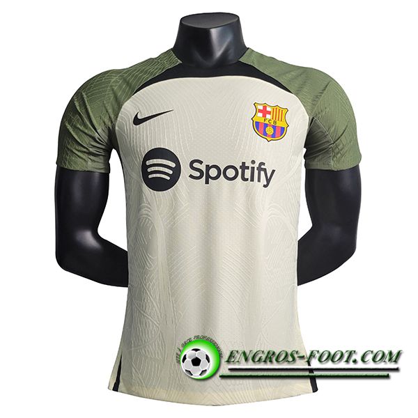 Training T-Shirts FC Barcelone Blanc/Vert 2023/2024