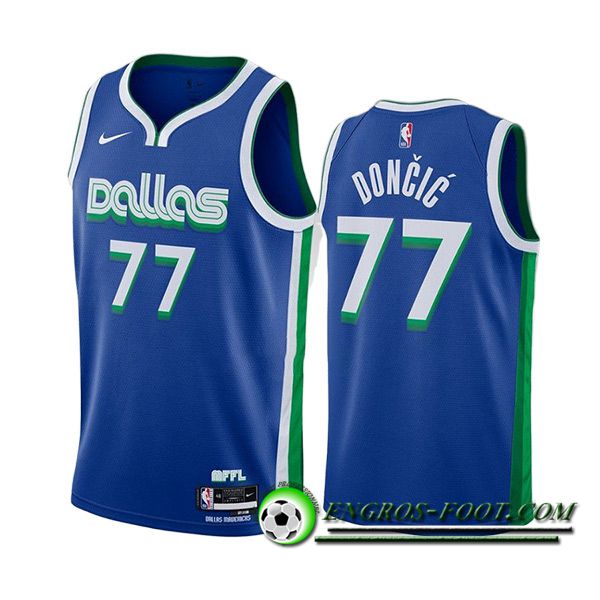 Maillot Dallas Mavericks (DONCIC #77) 2023/24 Bleu