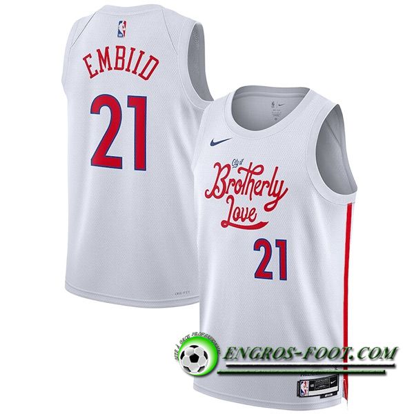 Maillot Philadelphia 76ers (EMBIID #21) 2023/24 Blanc