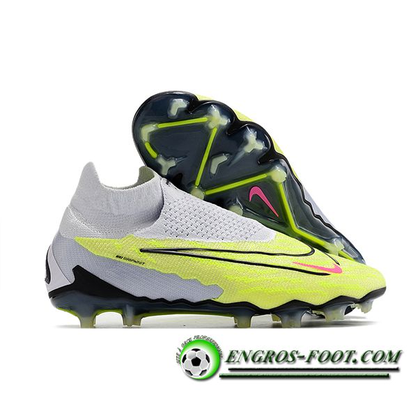 Nike Chaussures de Foot Phantom GX Elite DF Link FG Vert/Gris