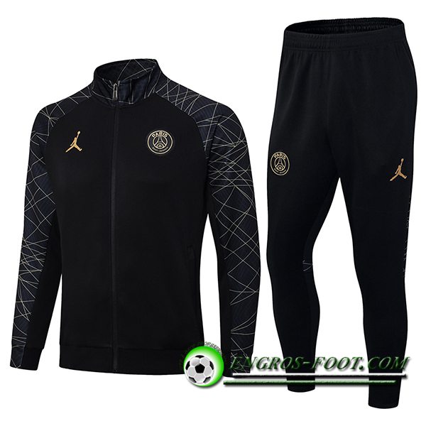 Ensemble Survetement de Foot - Veste Jordan PSG Noir 2023/2024